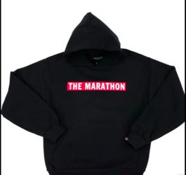NEW Marathon Box Logo Hoodie in Black & Gray | Medium | Marathon Clothing by Nipsey Hussle