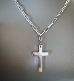925 Solid Stirling Silver Chain with Cross