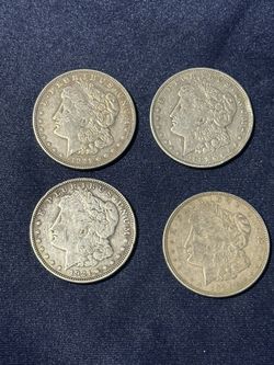4- 1921 US Morgan Silver Dollar 