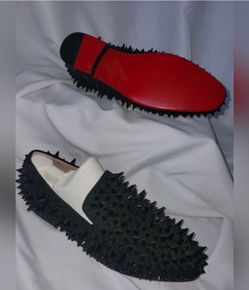 Merlutti Black Spiky Loafers sz 7 men's