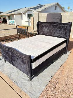 Queen Frame & Mattress Set