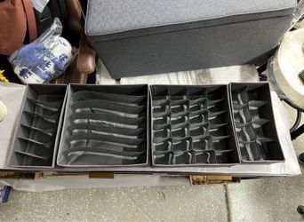 Gray Fabric Drawer Organizer Set