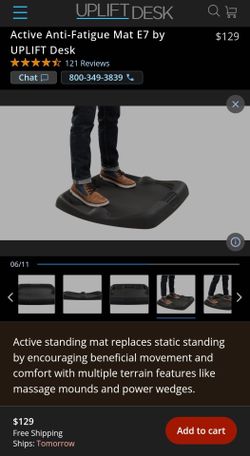Active Anti Fatigue mat E7 by Uplift Desk