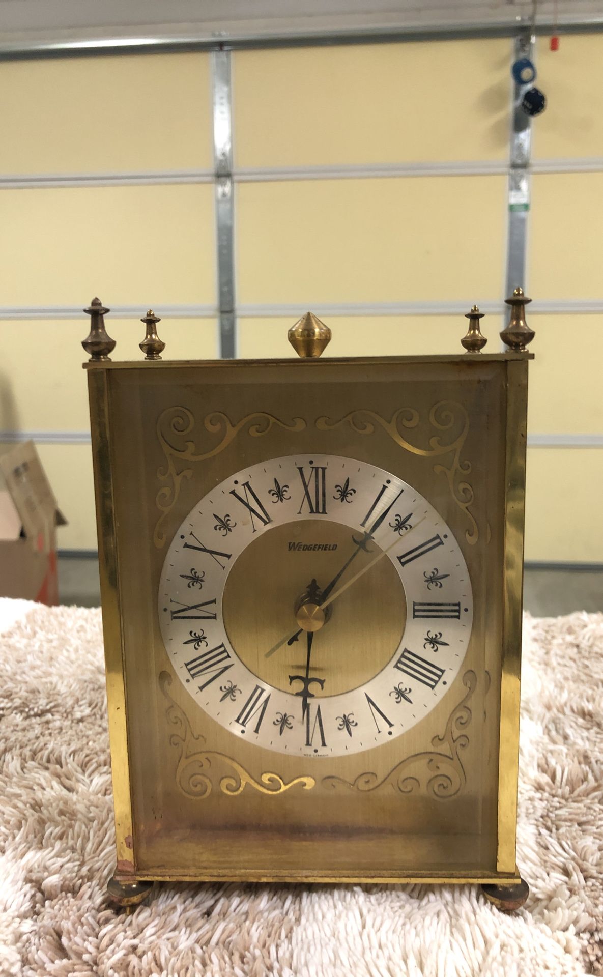 Wedgefield alarm clock mantle style west Germany