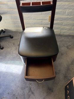 Wooden Valet Stand with Drawer and Storage