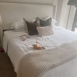 King Size Upholstered Bed For Sale 