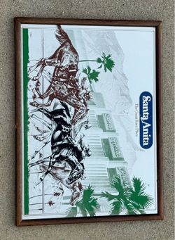 Vintage Santa Anita “The Great Race Place” Promotional Mirror