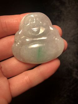 Carved Green Jade Jadeite Handmade -Vintage Asian Pendant