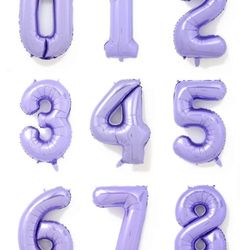 Purple Number Balloon 