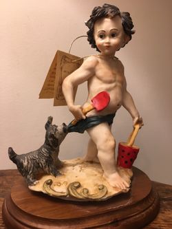 Vintage DEAR Sculpture Artistiche Italy Auro Belcari Hand Painted Sculpture