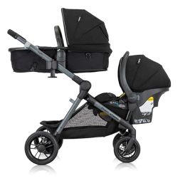 Evenflo Pivot Xpand Travel System with LiteMax Infant Car Seat - Ayrshire Black