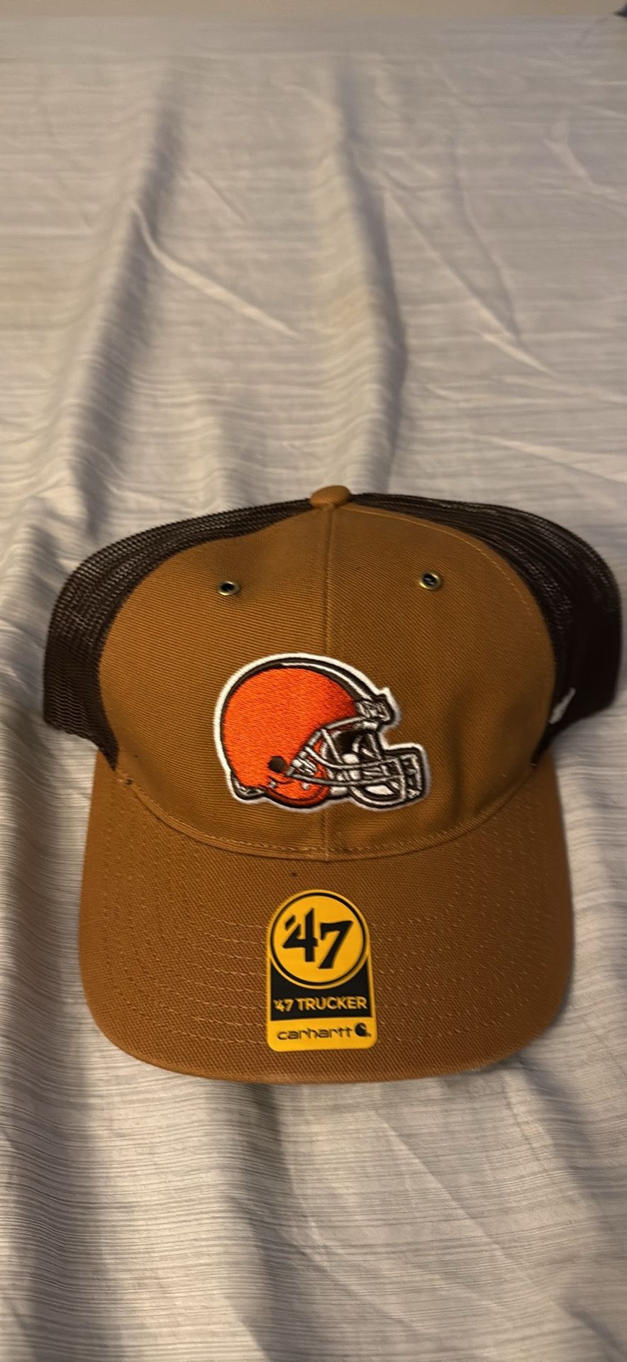 Carhartt × '47 Adult Cleveland Browns Brown Adjustable Trucker Hat
