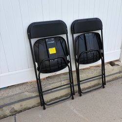 Black Folding Chairs – Set of 2