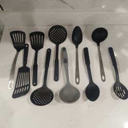 10-Piece Kitchen Utensil Set - Spatulas, Ladles, and Spoons