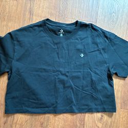 New Converse cropped t shirt women size S