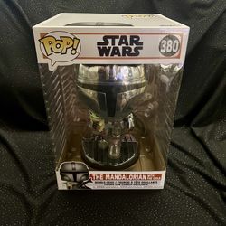 Funko Pop! | Star Wars Mandalorian With The Child, 10 inch #380
