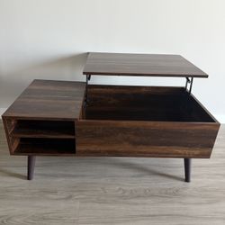 Lift‑Top Coffee Table – Rustic Wood & Hidden Storage! 