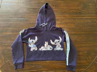 Kids Lilo And Stitch Cropped Hoodie Size 7/8
