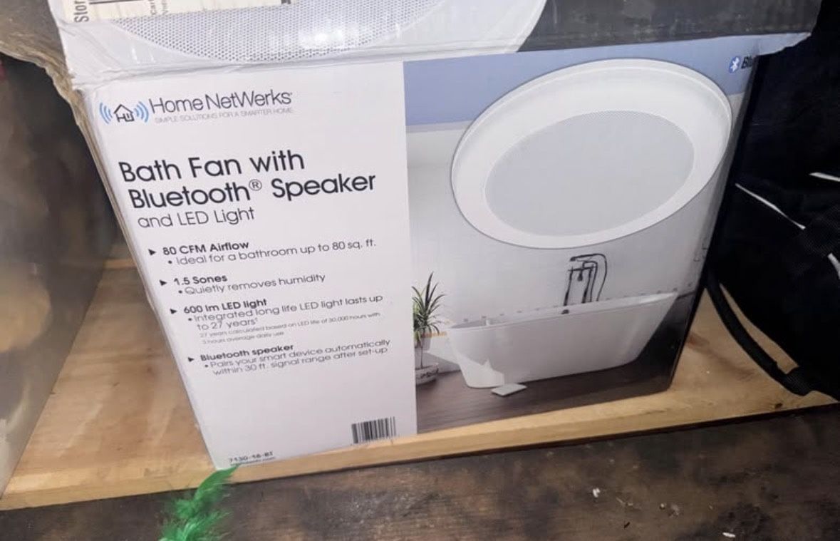 New Home netwerks Exhaust Fan W/bluetooth Speaker 