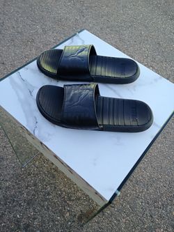Black Puma Slides