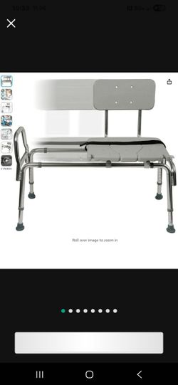 Medical Transfer Bench And Shower Chair With Non Slip Aluminum Body,