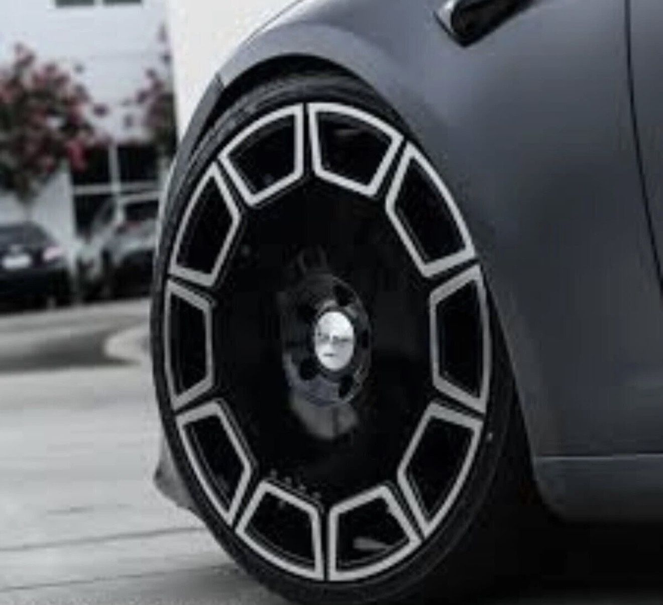 26” Giovanna Sicily Black Machine Wheels 35” MT Tires fit Tesla Cybertruck Escalade