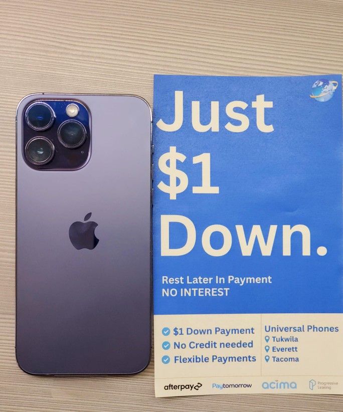 Apple Iphone 16 Pro Max 256gb Unlocked FREE Smartwach/ Headphones. Pay $1 Today Rest in payments. NO CREDIT NEEDED FINANCING