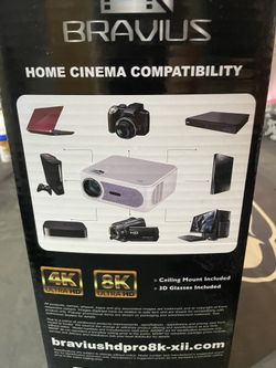 Bravius HD Pro series model XII -8 Project And 75 Inch Z-100 Diamond Ct Screen