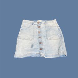 Kensie Vintage Love Button Up Skirt