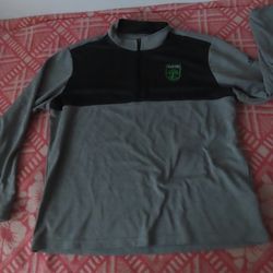 adidas austin fc 1/4 zip grey black XL