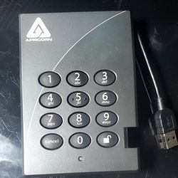 Apricorn Aegis Padlock 250 GB, External,5400 RPM Hard Drive password protected