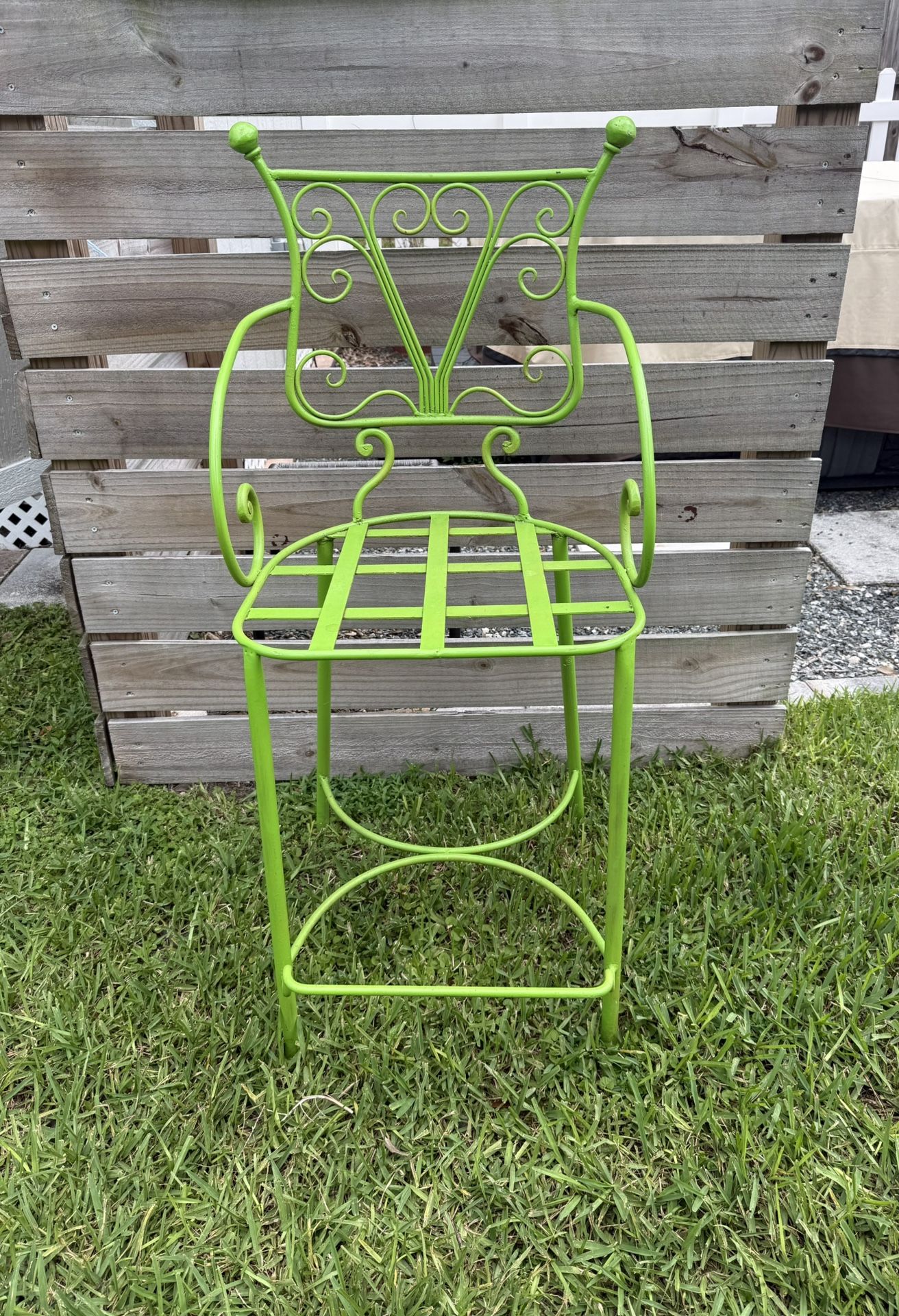 Vintage Wrought Iron Garden Chair 