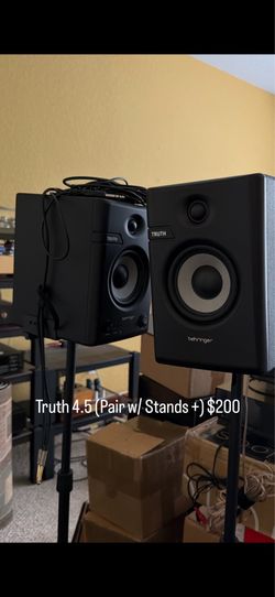 Studio Monitors + Floor Stands