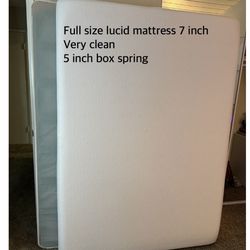 Full mattress and Boxspring