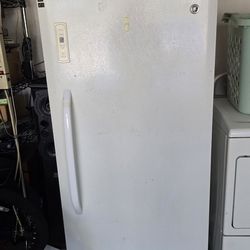 GE - 13.7 Cu. Ft. Frost-Free Upright Freezer - White