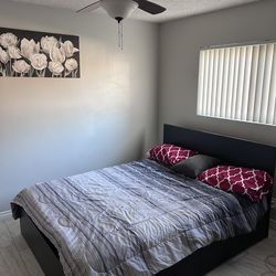 Bed frame and mattress together