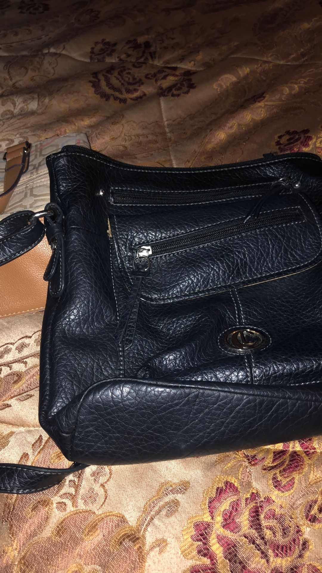 Lady Lady Bags Purse With Multi Pocket and handles short handles an alarm handles