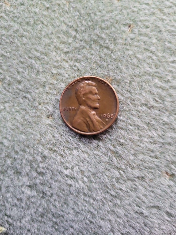 1968 Lincoln D Penny Error Spelt