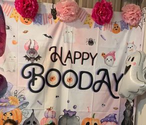 Kids Halloween Bday Backdrop