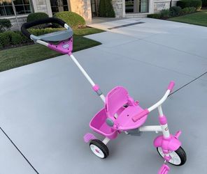 Pink Toddler Push Learn To Ride Tricycle Bicycle Bike! Works great!