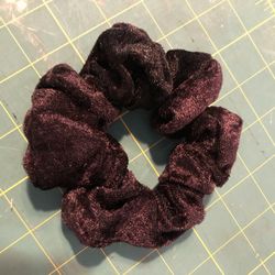 Black Velevety Scrunchy Homemade