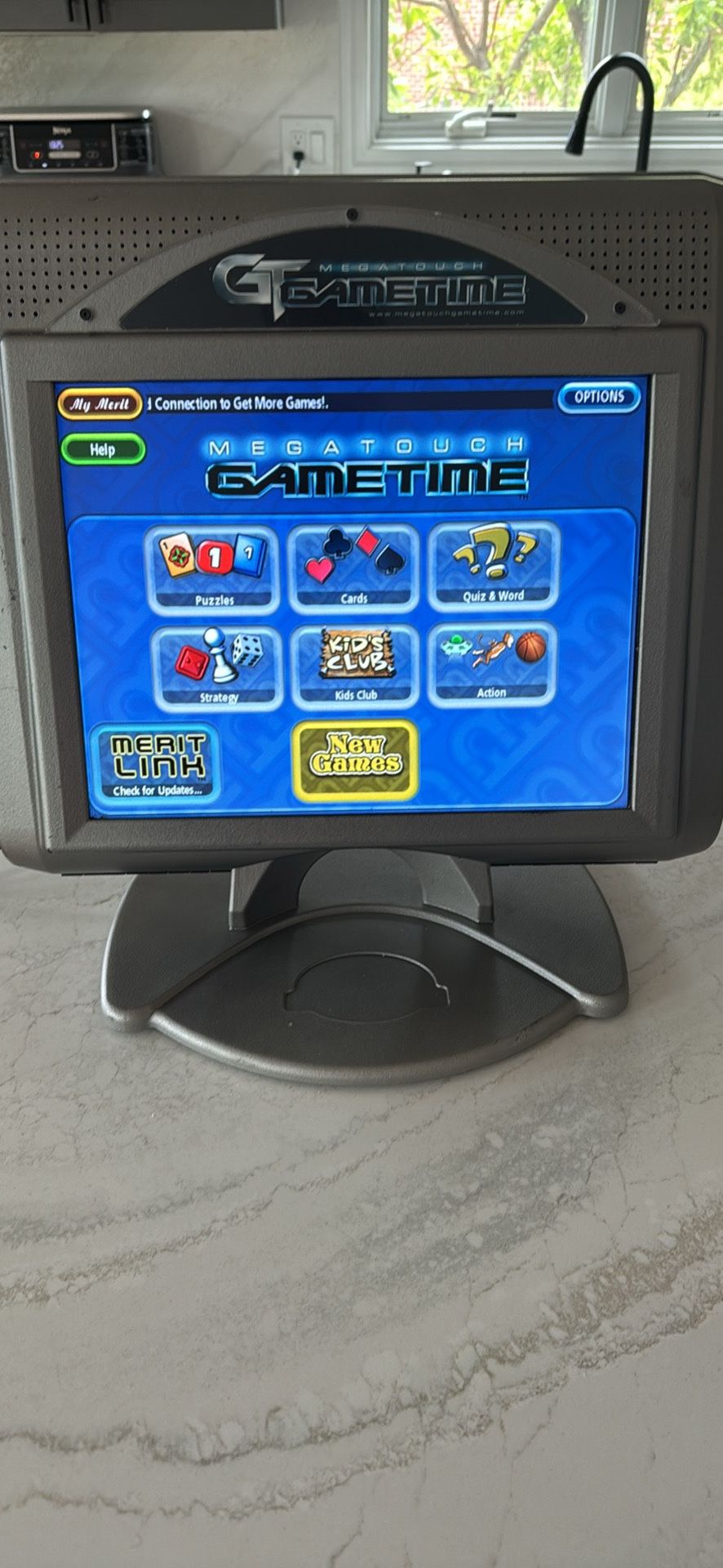 MEGATOUCH GAMETIME GT TOUCHSCREEN MANCAVE BAR COUNTERTOP ARCADE / VIDEO GAME SYSTEM