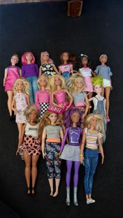Lot of 16 Barbie Dolls
