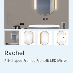 New 24x32 brass lighted vanity mirror