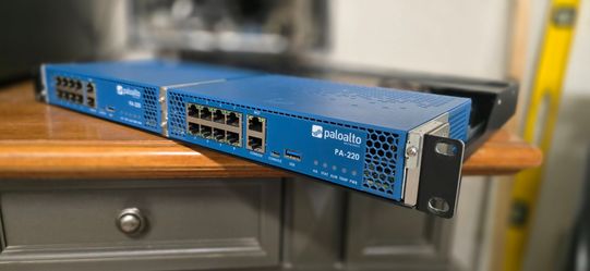 2x Palo Alto PA-220 Next Gen Firewall &amp; 1u Rack Mount (Power Supplies Included)