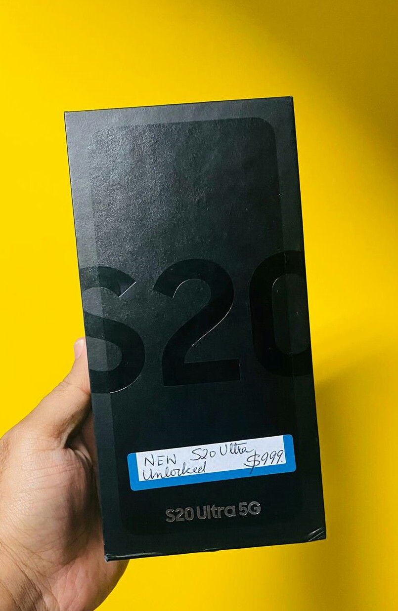 Brand New S20 Ultra 5G Unlocked (Finance for $80 down, No credit needed) $950