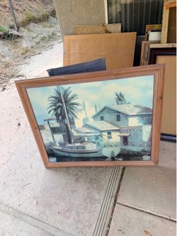 Wood frame looks like possible print