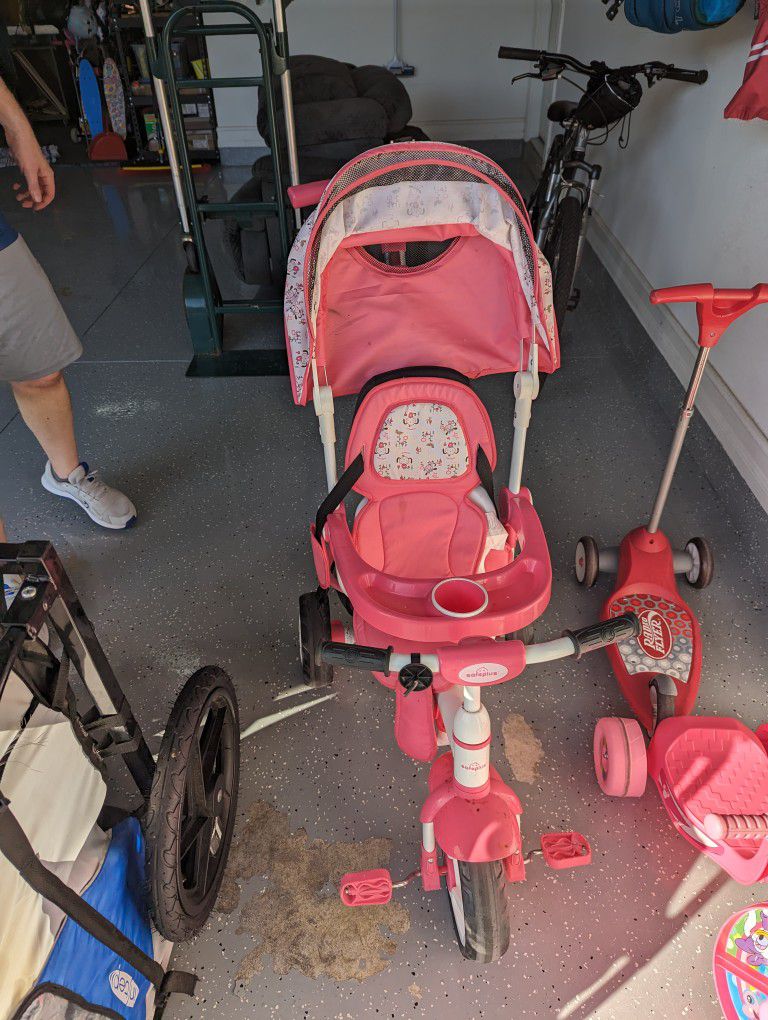 HONEY JOY Tricycle, 5 in 1 Baby stroller Trike 