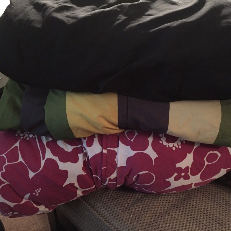 Comforters, pillowcases, and sheets