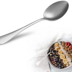 SANTUO Stainless Steel Teaspoon Set,12 Piece 6.7" Spoons Silverware,Dessert Spoons,Mirror Finish & Dishwasher Safe